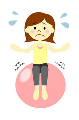 バランスボール　女性