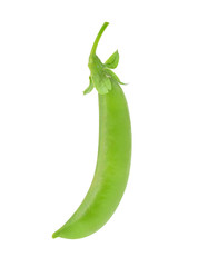 fresh green peas isolated on white background