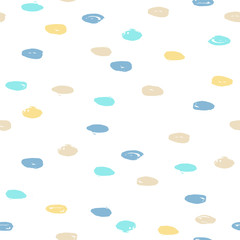 Hand drawn ink strokes. Vector seamless pattern.