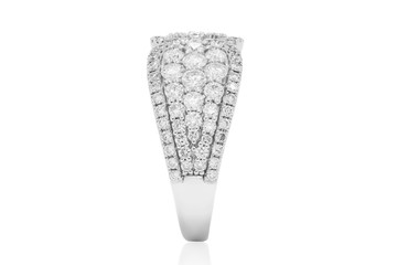 anillo con diamantes en oro blanco  joyeria de bodas
