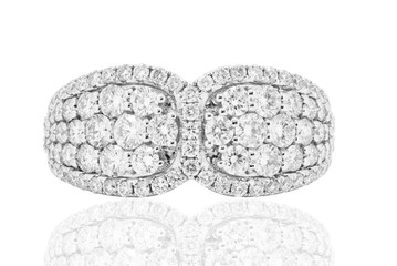 anillo con diamantes en oro blanco  joyeria de bodas