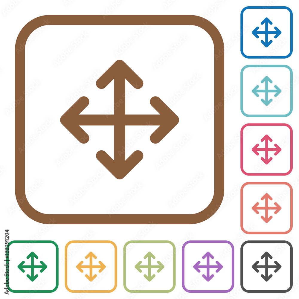 Poster move simple icons