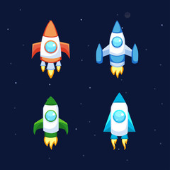 Rocket vector icons