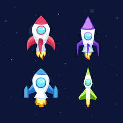 Rocket vector icons