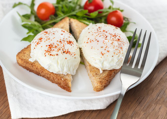 the poached eggs