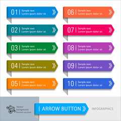 Infographic Vector Arrow Button
