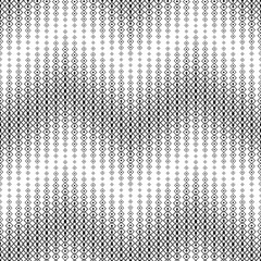 Monochromatic seamless pattern on a white background. Has the shape of a wave. Consists of geometric elements. Useful as design element for texture, pattern and artistic compositions.