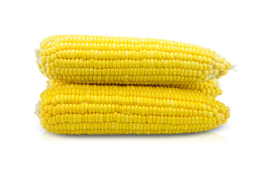 Sweet corn on white