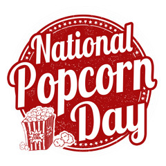 National popcorn day sign or stamp - obrazy, fototapety, plakaty