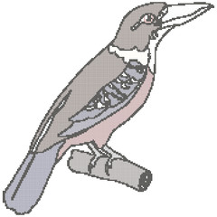 Halftone exotic bird