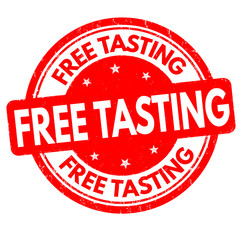 Free tasting sign or stamp