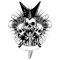 guitar skull_var 9