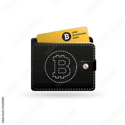Bitcoin Wallet Logo With Bank Card Vector Logo Of The Purse With - 