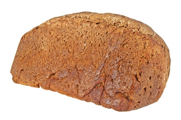 Rye bread on a white background