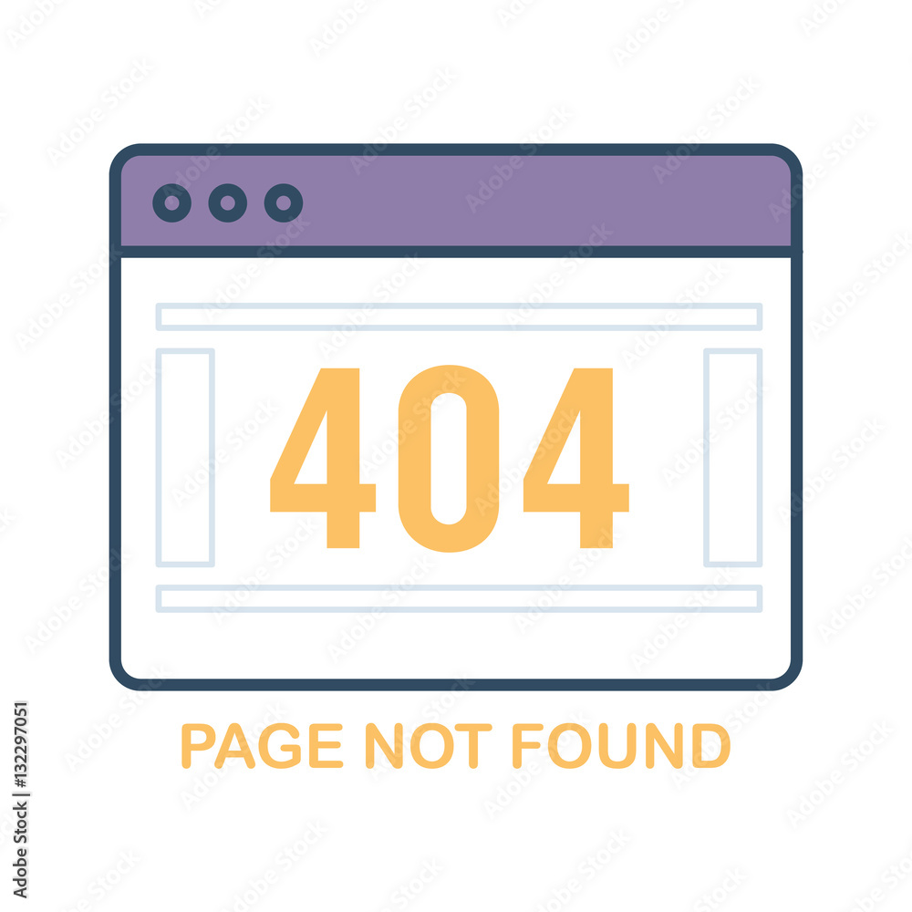 Poster error 404. page not found. flat design vector illustration.