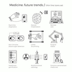 Vector illustration of future medicine trends