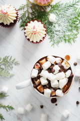 hot chocolate with mini marshmallows