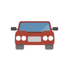 Flat design simple car vector illustration