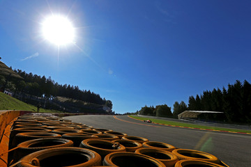 Formula One car on track at Spa Francorchamps