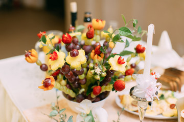table set for wedding or another catered event dinner