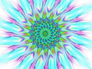Colored abstract fractal pattern. Computer generated graphics.