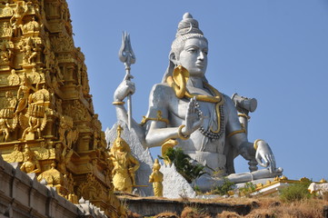 Fototapeta na wymiar Hindu temple of Lord Shiva called Murdeshvar