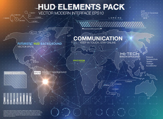 HUD background outer space. infographic elements. futuristic user interface. Vector science Polygonal background. Futuristic HUD background. Vector science background. Business abstract