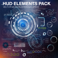 Science background with cells and DNA HUD.Life and biology, medicine scientific, bacteria, molecular research DNA. futuristic user interface. Futuristic HUD background.