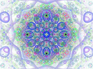 Colored abstract fractal pattern. Computer generated graphics.