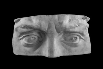 Plaster fragment of the head and face of David © Kozlik_mozlik