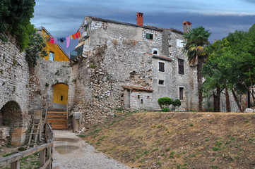 Fototapeta premium The ancient walled town of Porech. Croatia