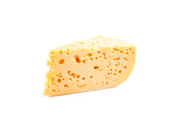 Piece of cheese close up