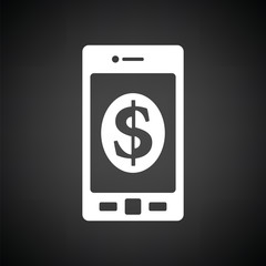 Smartphone with dollar sign icon
