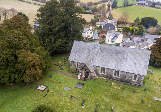 rural church aerial image