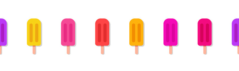 Ice cream vector seamless ornament