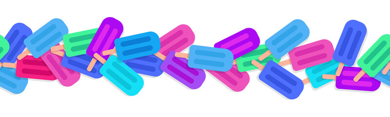 Ice cream vector seamless ornament