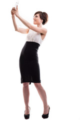 Fototapeta premium elegant woman with a mobile phone