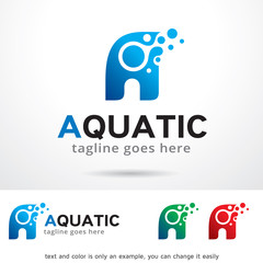 Letter A aquatic Logo Template Design Vector / Icon Design