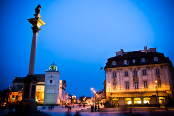 Naklejka premium Column of Zygmunt in the Old Town of Warsaw