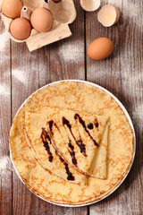 crepe with chocolate