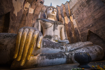 Fototapeta na wymiar Fingers of Buddha Sukhothai. Sukhothai Historical Park