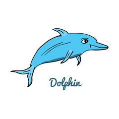 Cute cartoon dolphin
