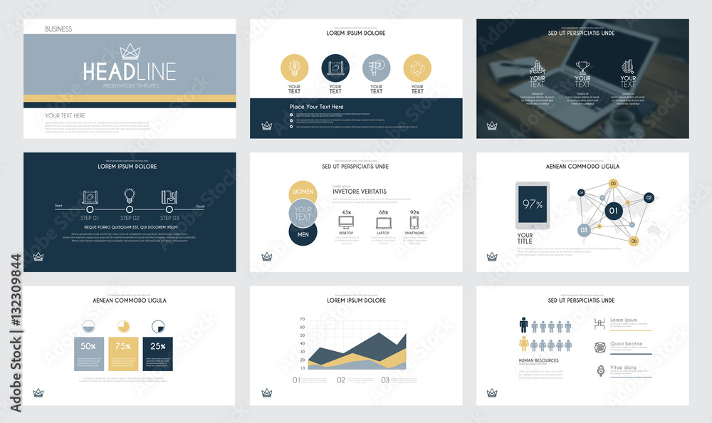 Canvas Prints infographics slide template 3