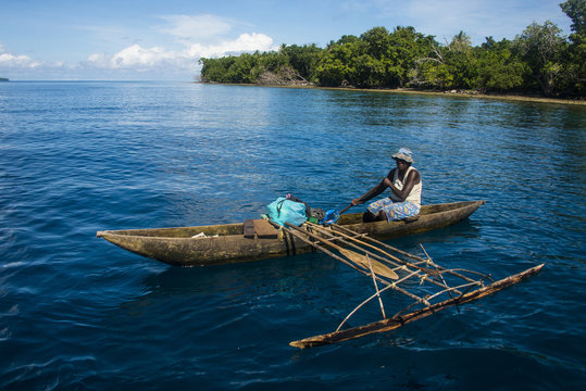 Fisherman in the outer islands, Buka, Bougainville, Papua New Guinea