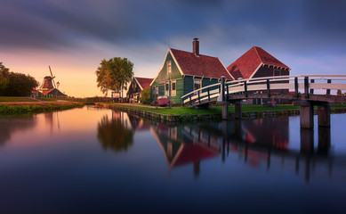 Fototapeta na wymiar Zaanse Schans Green House - Netherlands
