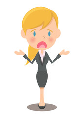 がっかりする女性会社員