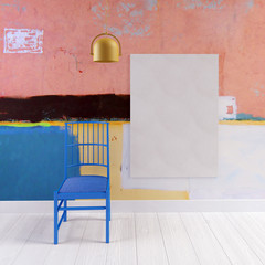 3d illustration, interior hipster