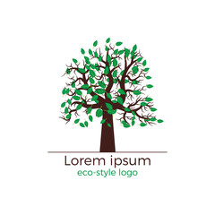 Vector tree logo concept