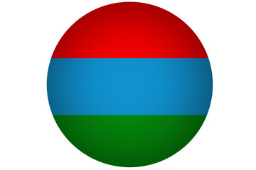 Obraz premium Karelia flag 3D illustration symbol. Coat of arms of Karelia