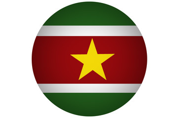 Suriname flag illustration symbol. Suriname flag